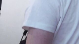 Ginger chick gives oral to fake producers fat prick