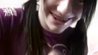 Melody Handjob closeup playing balls