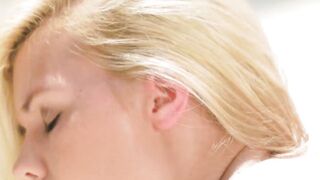 Couple has romantic sex next to the pool