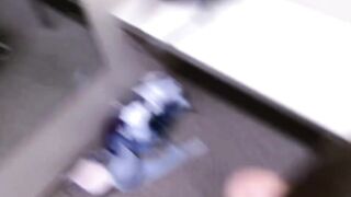 Fledgling Couple Practice Butt To Mouth In Changing Booth