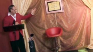 Hairdresser babes in orgy get mouths jizzed
