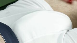 Huge dick Shemale fucks security guard