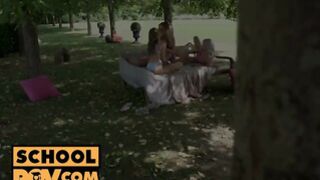 itsPOV: Teen sluts Tiffany Tatum, Mona Blue & Marilyn Sugar in foursome