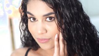 #brunette #slim #skinny #curlyhair #longhair #blacklingerie