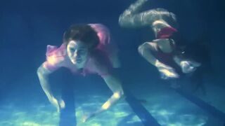 Mihalkova & Siskina & other babes underwater naked