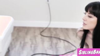 Charming teens Charlotte Sartre & Leda Lotharia took care of my shaft until it erup