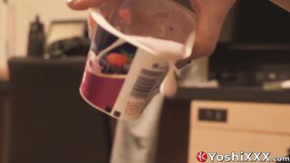 Horny Japanese jock Yoshi Kawasaki fisted for ass pumping prolapse