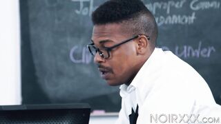 Black dudes Adrian Hart & Tony Genius set the books aside to fuck one another