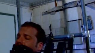 Hunky man Derek Pain is restrained to be tormented on his nipples