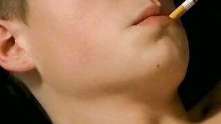 Beautiful Jeremiah Johnson shoots load to his cigarette pack after jacking & su