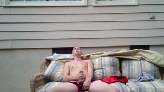 Amateur Cole Stroking In The Sunlight