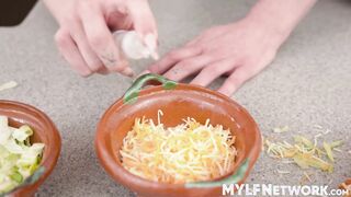 Cute blonde  cougar Hyley Winters is orally pleasured & ravaged in live show