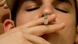 Gorgeous Kenny Crusoe Smoke & Jerks Off In Bed