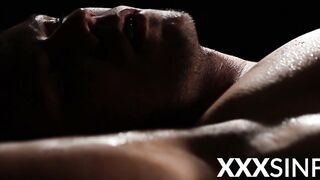 Erotic love making in darkness with  horny couple