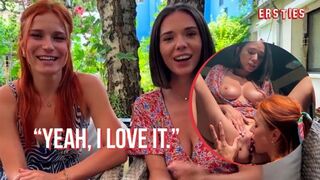 Ersties - Sexy Ladies Clemence & Eve Have Risky Public Lesbian Sex