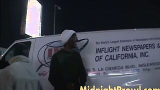 Lisa Marie sucks on black meat