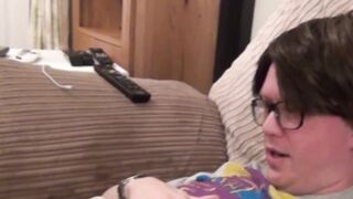 Natural tits teen Missy Kink deepthroats big nerd dick P-O-V