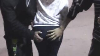 Amatur coed blonde teen sneaking around