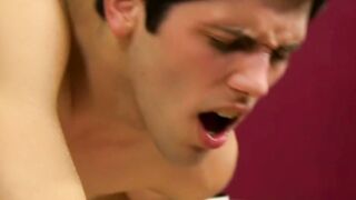 Young schoolgirl has his tight butthole filled with big cock