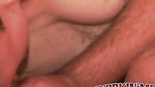 Lusty bloke strokes his pecker & shoves a dildo up his butt