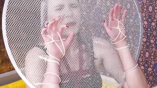 Submissive hoe gets pissed on & gags